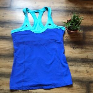 Alo Yoga XL blue and green top